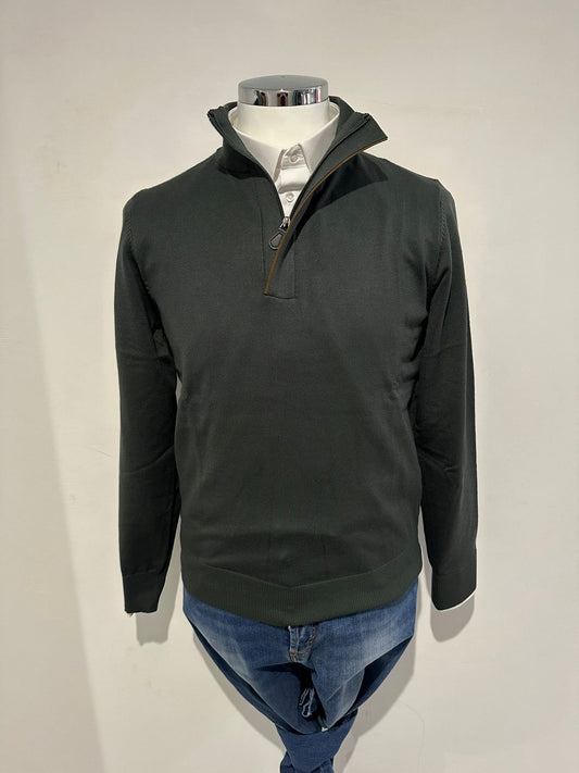 Maglia zip coperta MONACO verde